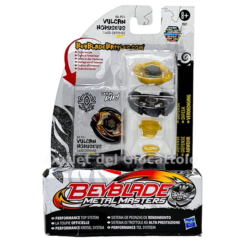 Trottola Beyblade Metal Masters Vulcan Horuseus Difensiva
