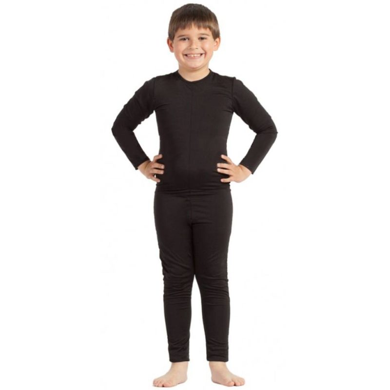 Tuta Sottovestito Elasticizzato Nero Unisex 3-5 Anni