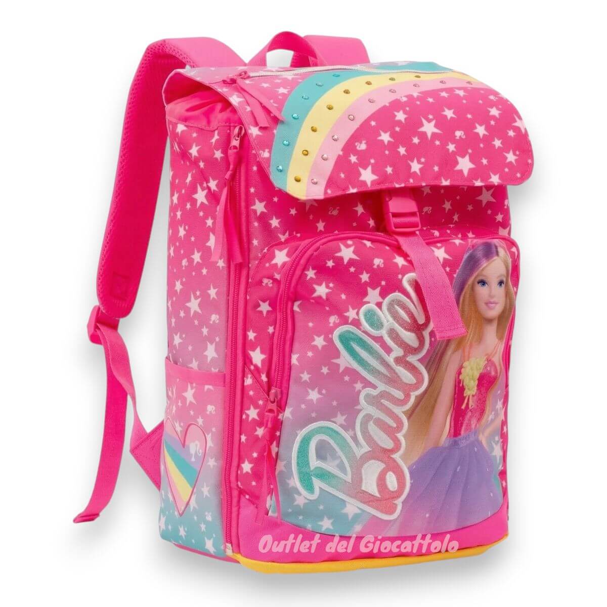 Zaino Barbie Estensibile Round Scuola Elementare - immagine 2