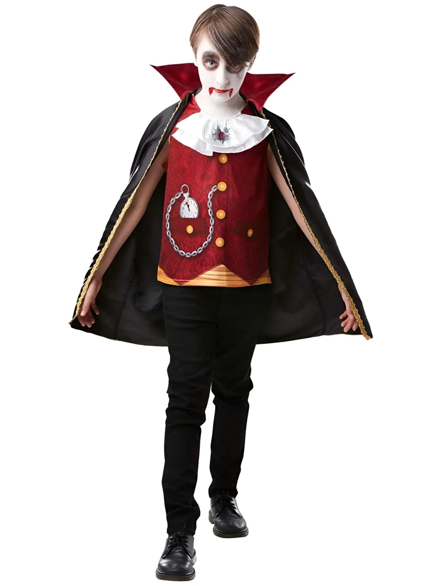 Costume Vampiro Halloween Bambino con Mantello