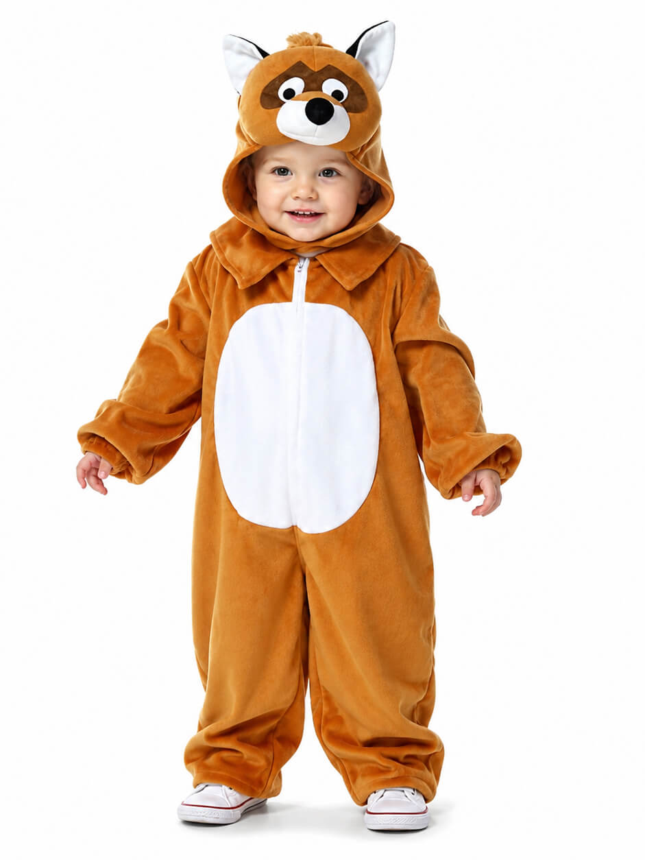 Costume Volpe Bambino 1 Anno con Tutina e Copricapo