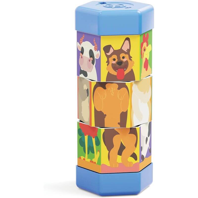 Puzzle Rotante Quercetti Tubò Mix & Match Animali 02582 - immagine 2