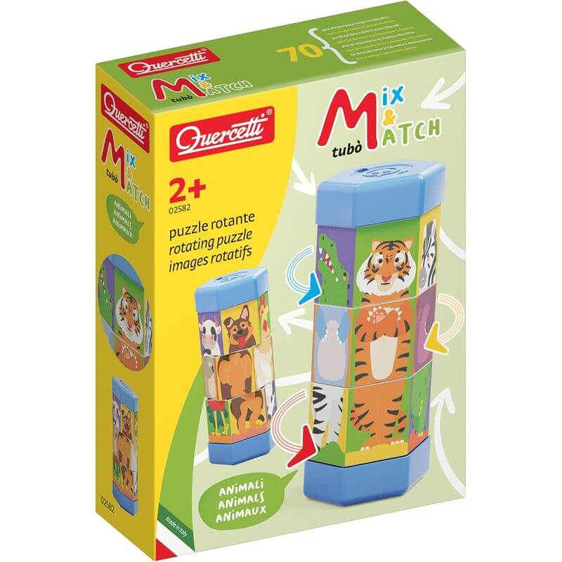 Puzzle Rotante Quercetti Tubò Mix & Match Animali 02582