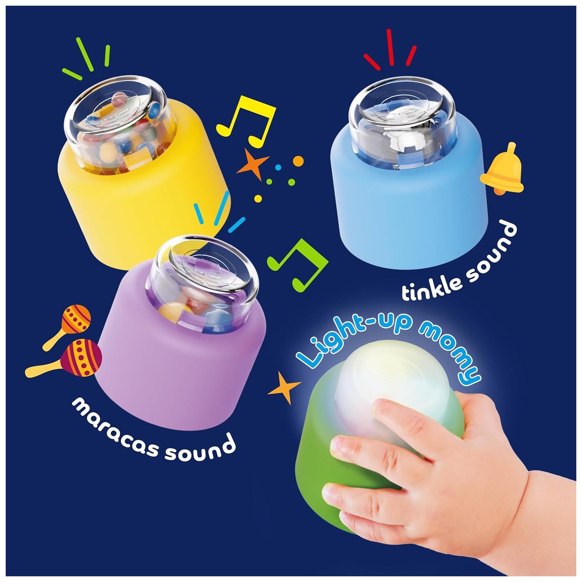 Bambino gioca con i blocchi sensoriali morbidi Momy Soft Quercetti