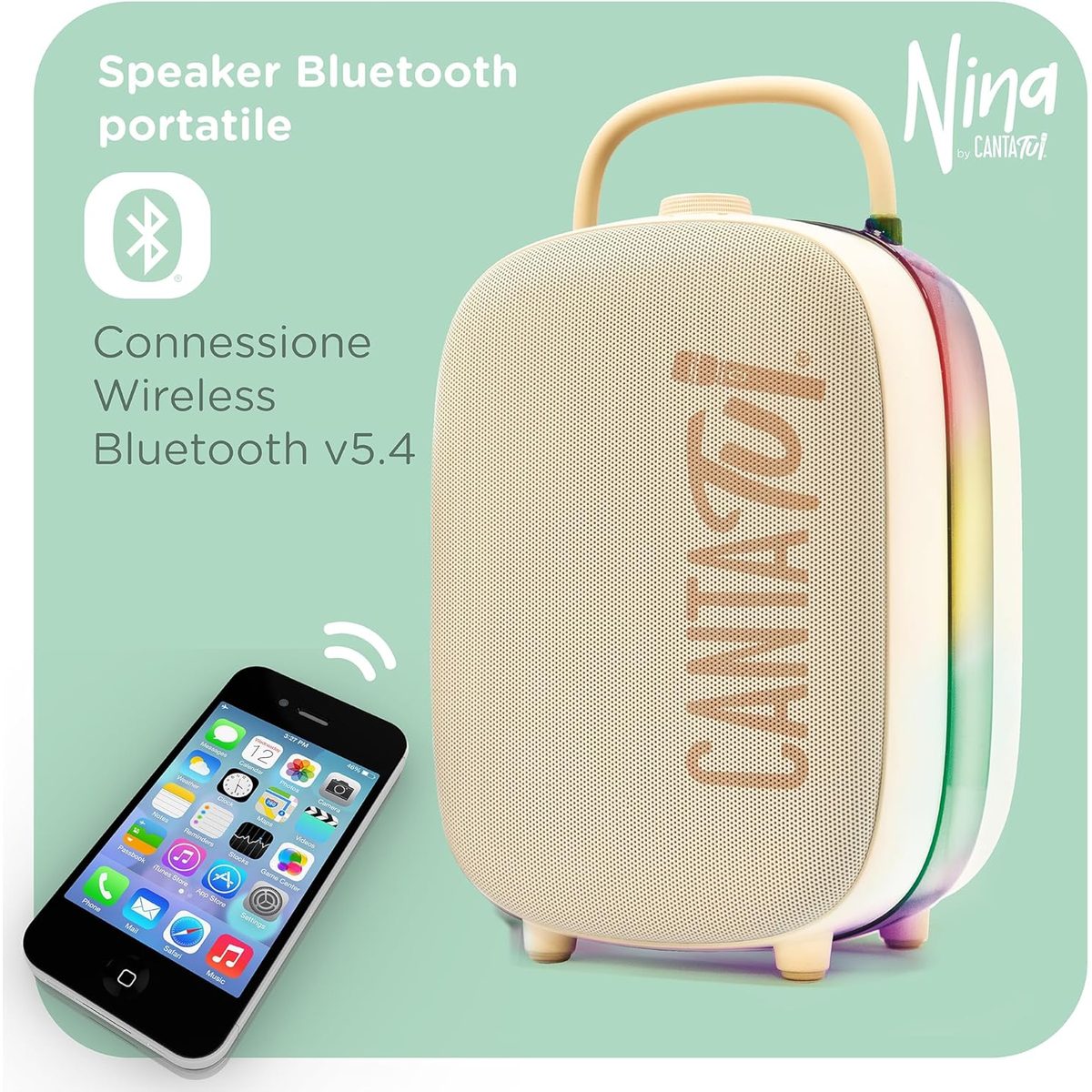 Canta Tu Nina connessione wireless Bluetooth 5.4 con smartphone