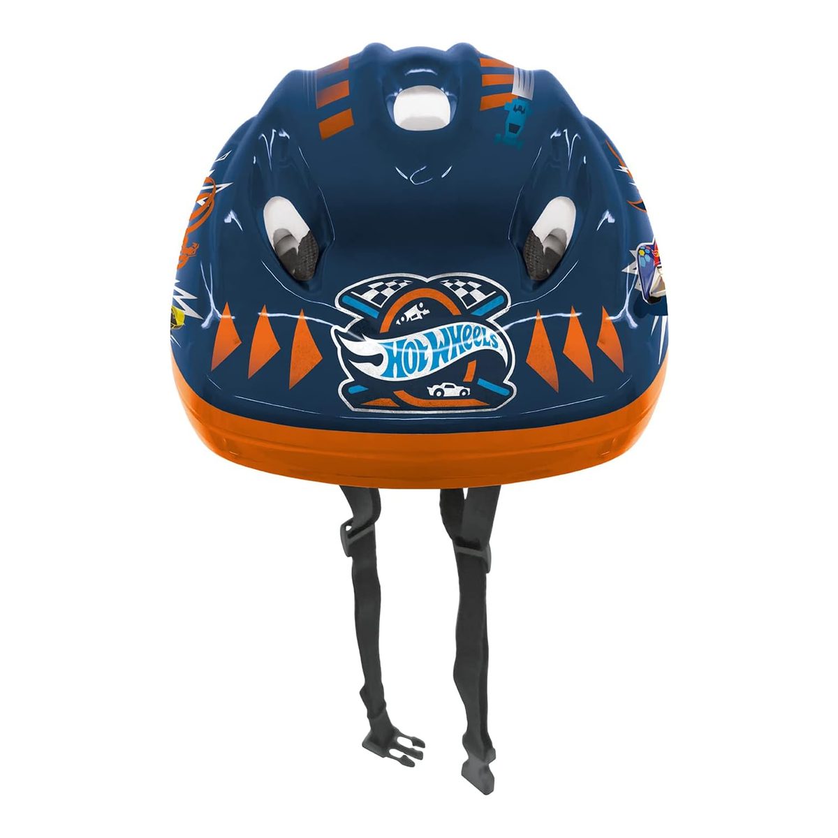 Casco bambino bici Hot Wheels vista frontale con prese d'aria