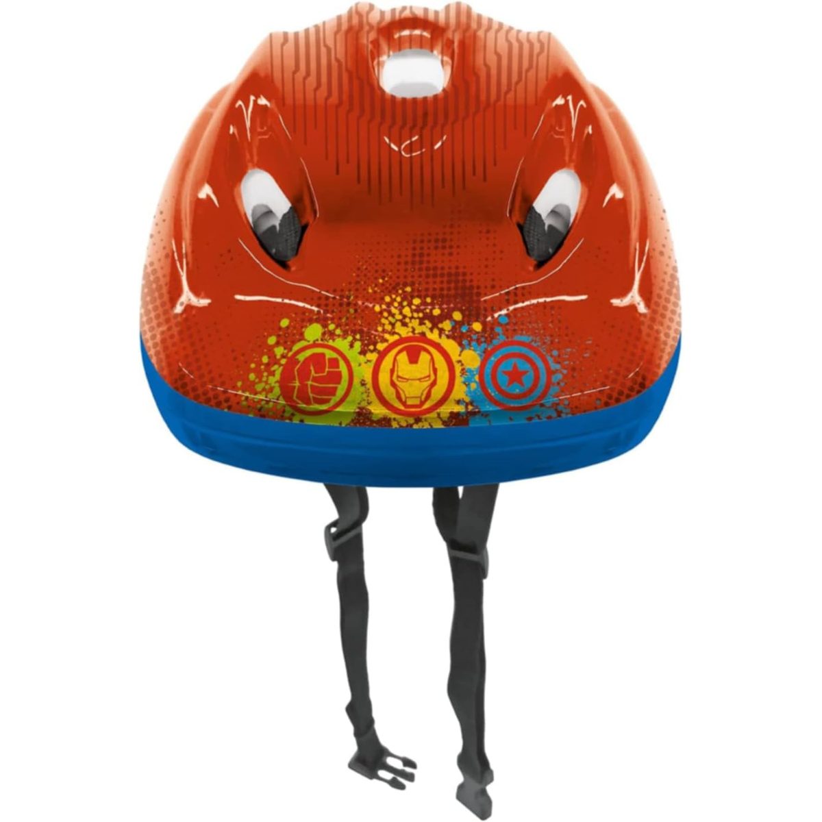 Casco bici bambino Avengers vista frontale con prese d'aria