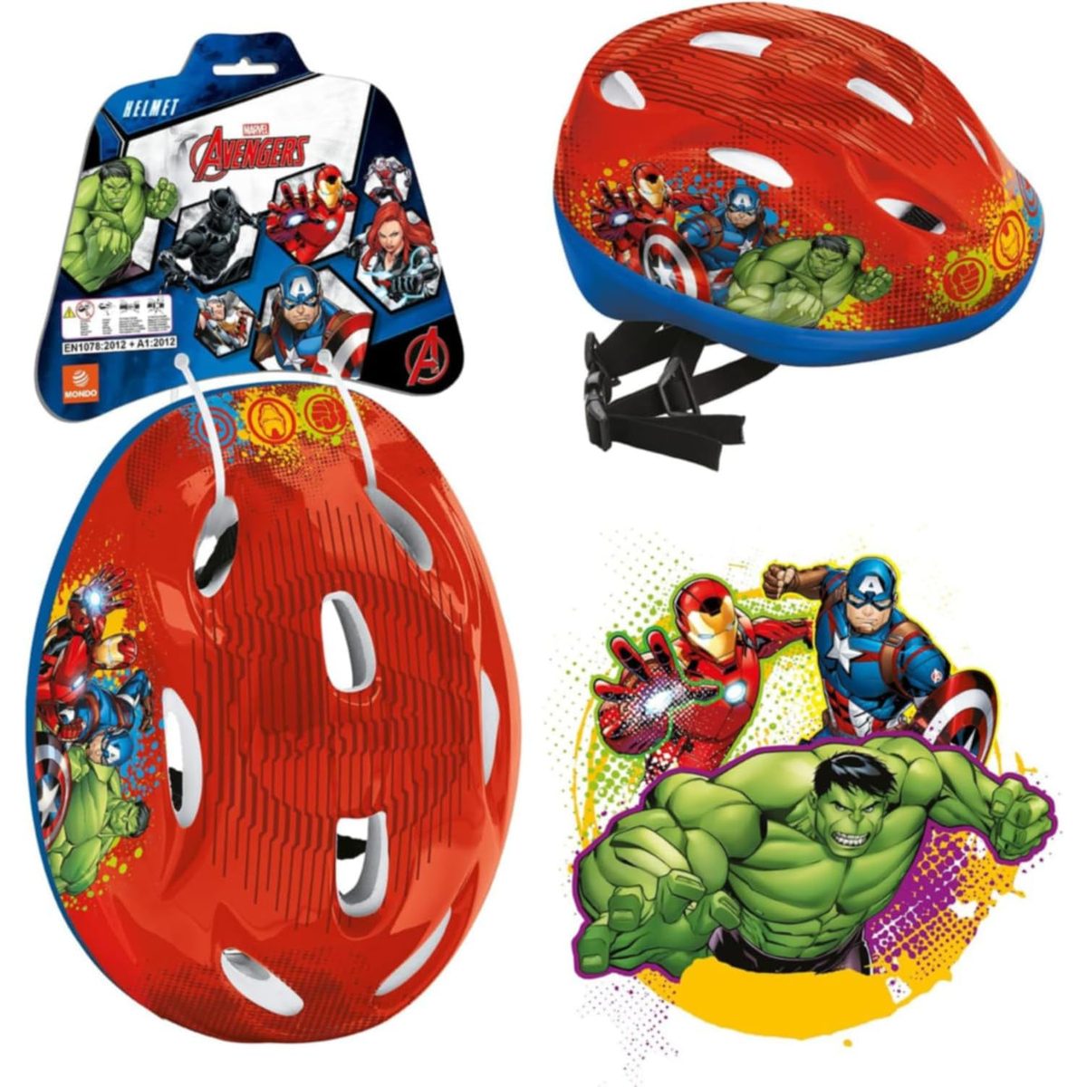 Confezione del casco bici bambino Avengers Mondo