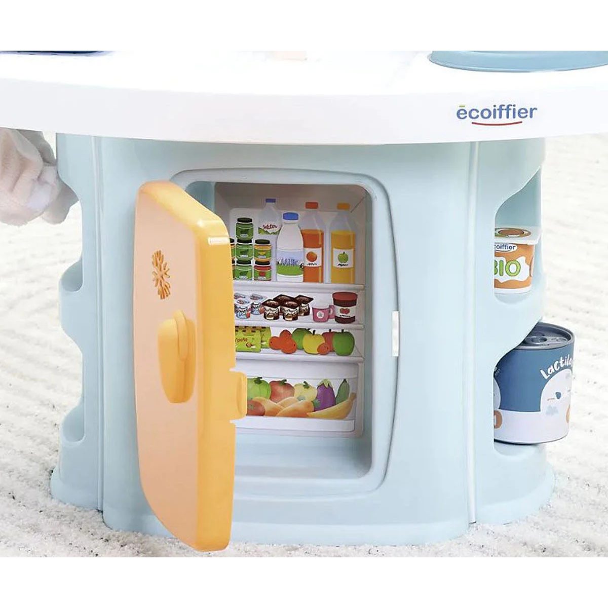 Frigorifero della cucina per bambole Ecoiffier con alimenti