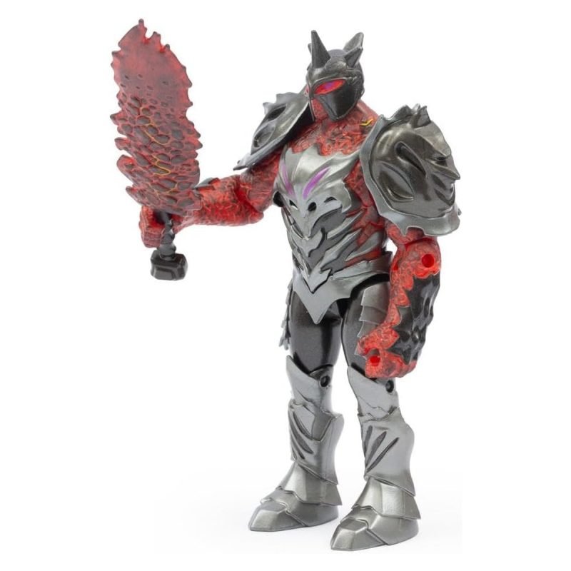 Action figure Gormiti Generale Krater da 15 cm con l'arma Bracelama alzata