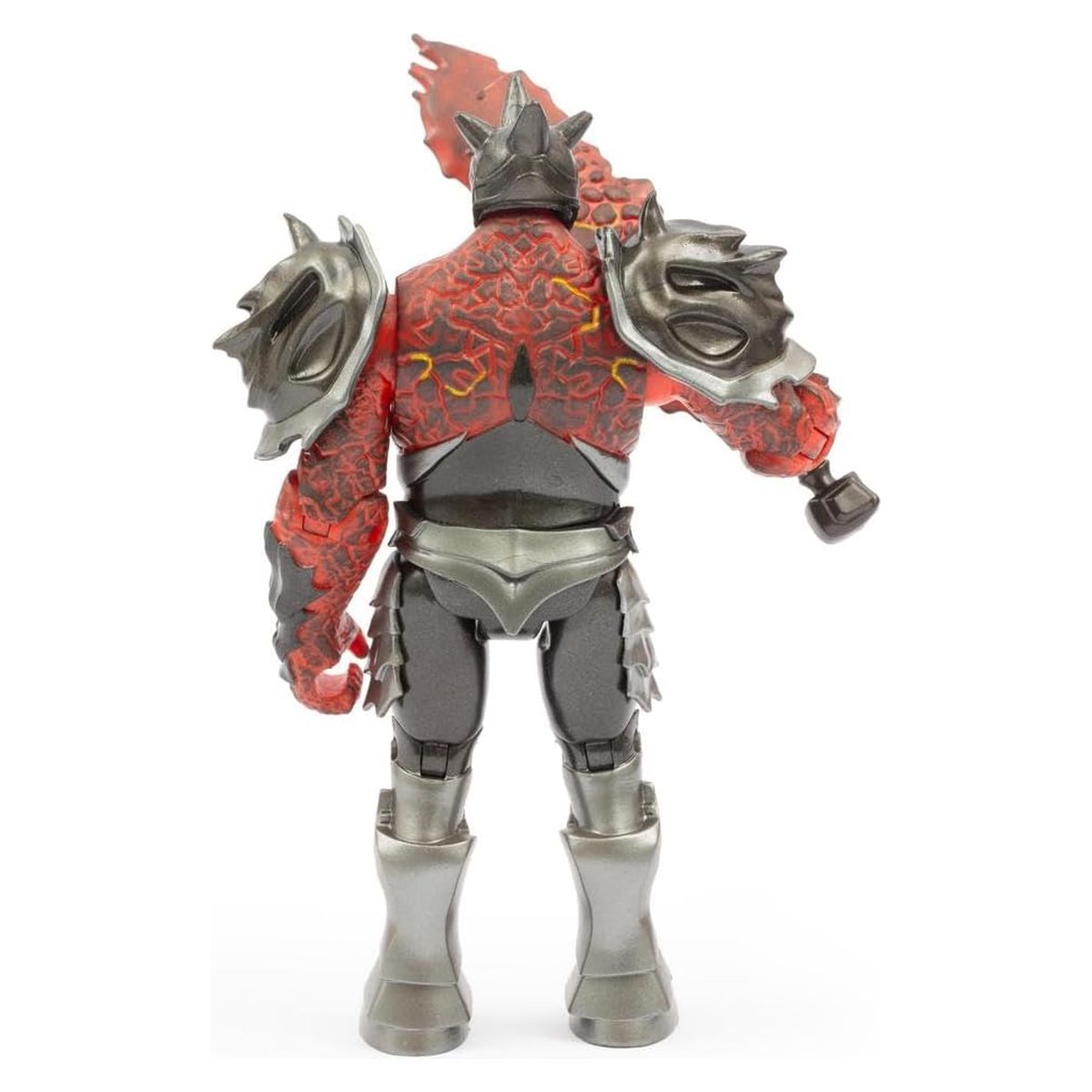 Retro dell'action figure Generale Krater con corazza e crepe di lava rosse
