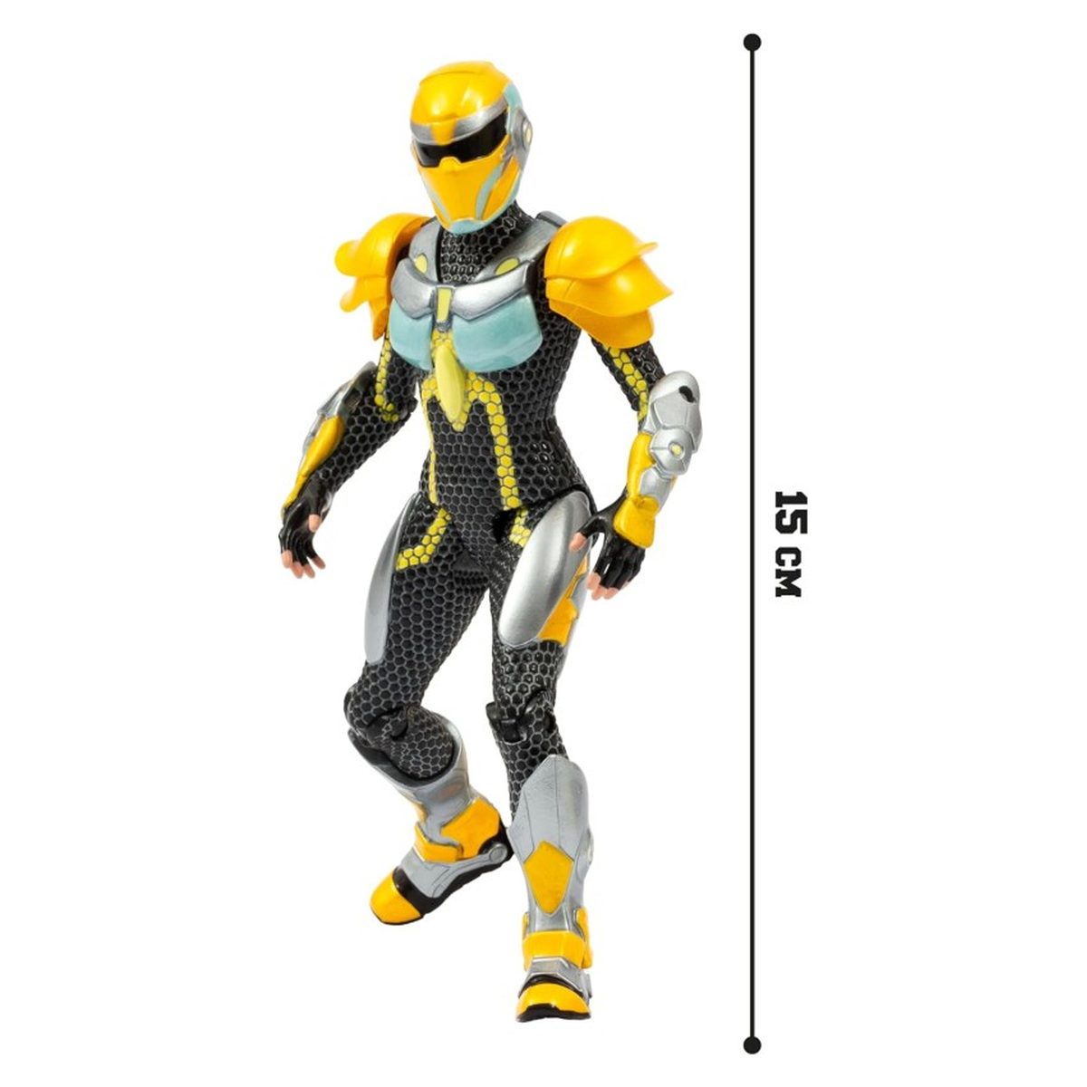 Action figure Gormiti Skye articolata con indicazione dell'altezza di 15 cm