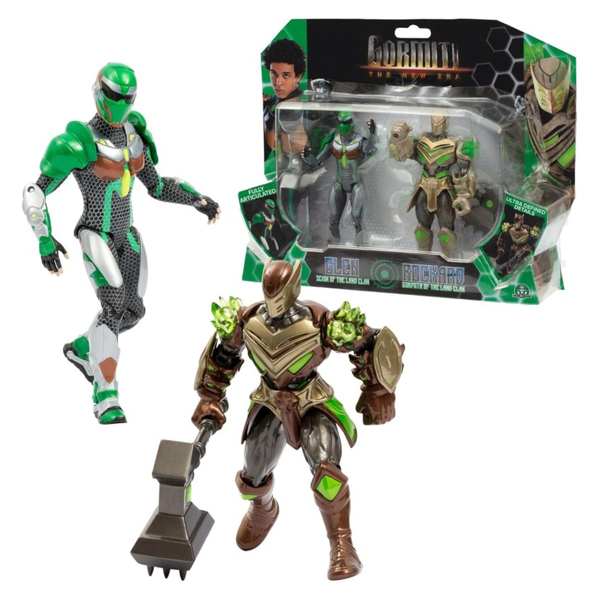 Set Gormiti Glen e Rockard con la confezione blister Gormiti The New Era