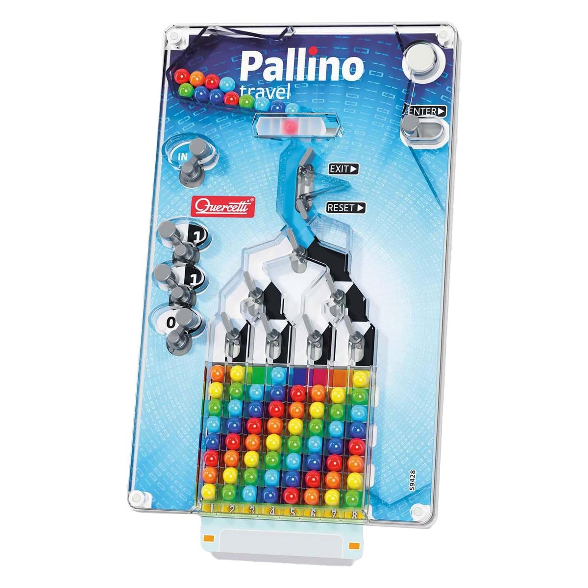 Gioco educativo Quercetti Pallino Travel con leve e palline colorate per comporre mosaici