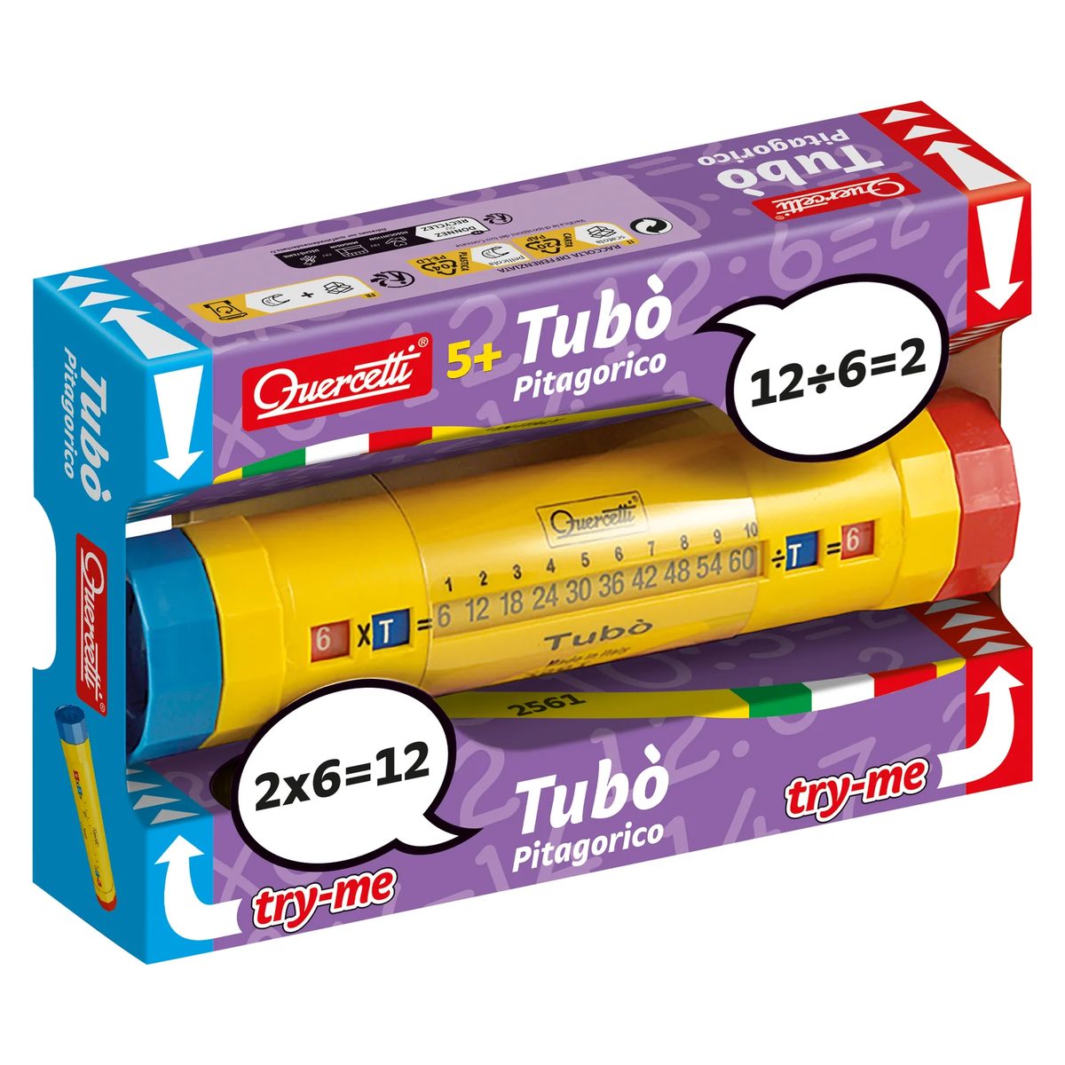 Gioco Tubò Pitagorico Quercetti per imparare le tabelline dall'1 al 10