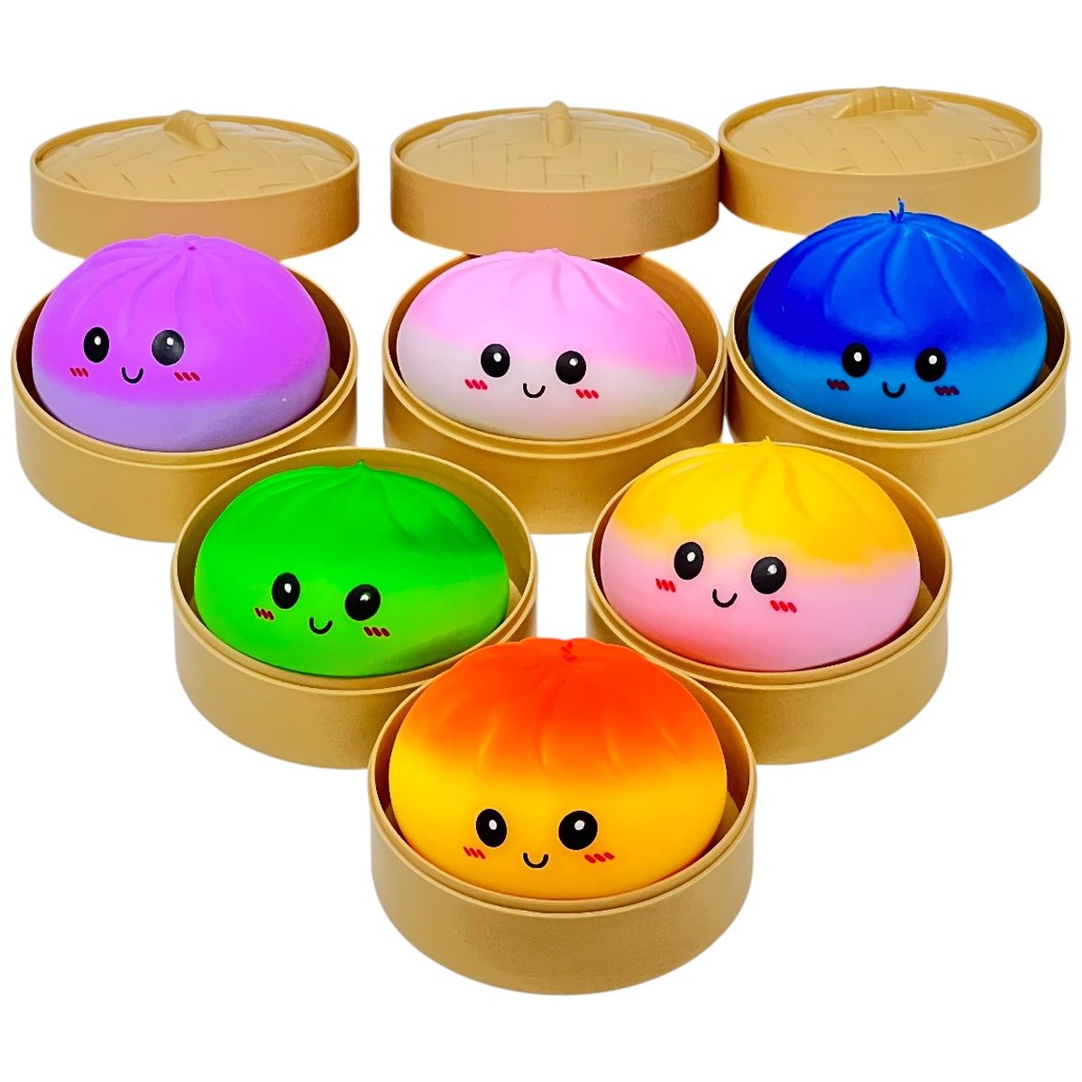 Squishy giganti Bao Kawaii antistress nei vari colori della collezione