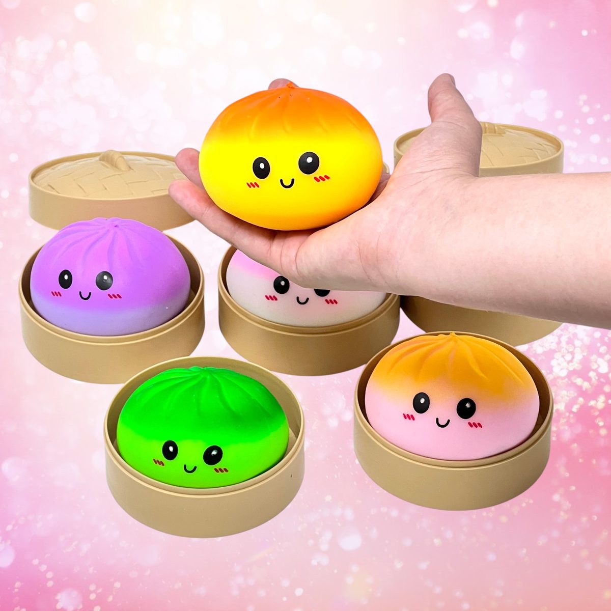 Squishy Bao Kawaii morbido schiacciato in mano effetto antistress