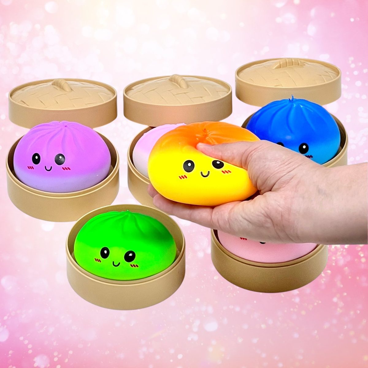 Squishy gigante Bao Kawaii morbido premuto con la mano