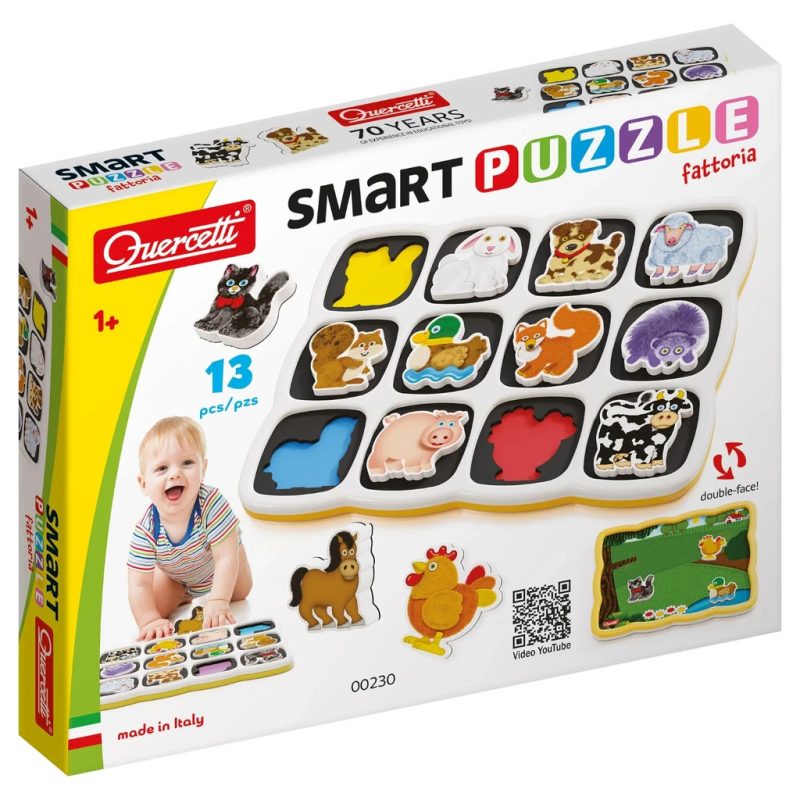 Confezione puzzle magnetico Quercetti Smart Puzzle Fattoria 00230