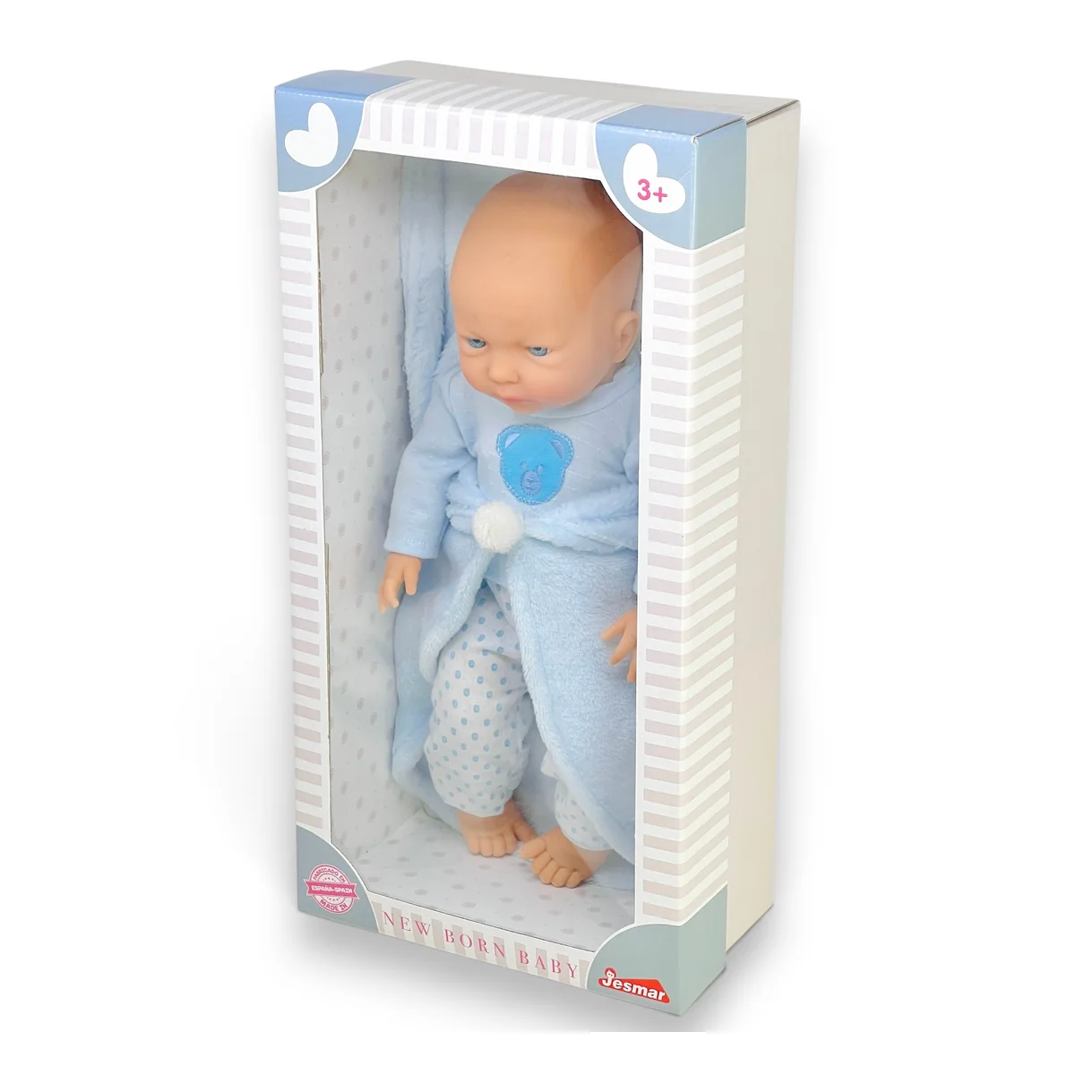 Confezione originale Jesmar New Born Baby con finestra trasparente e bollino età 3+