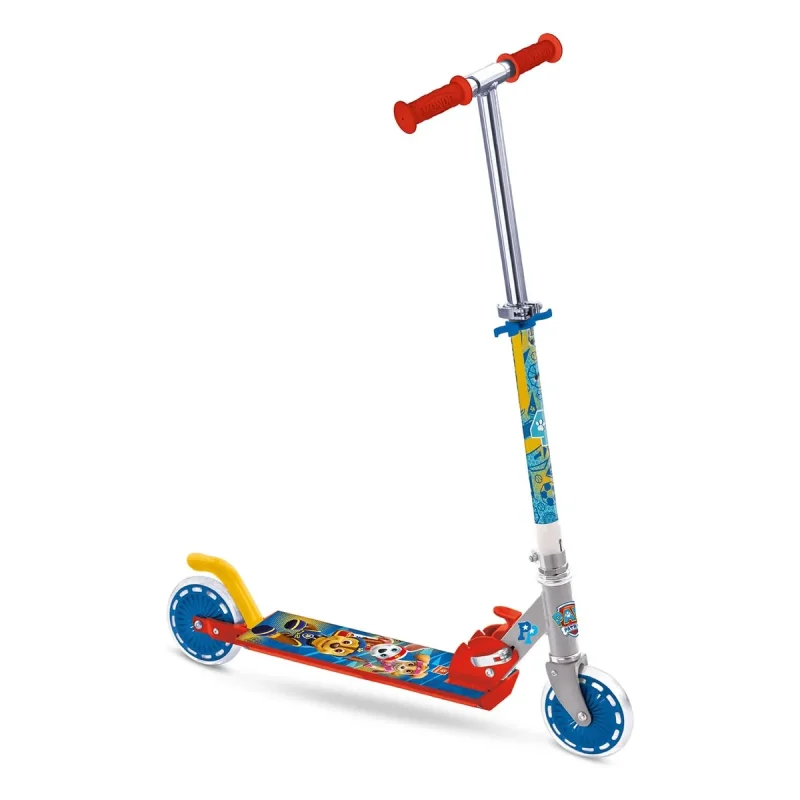 Monopattino bambini Paw Patrol Mondo a 2 ruote con telaio in alluminio, vista laterale su sfondo bianco