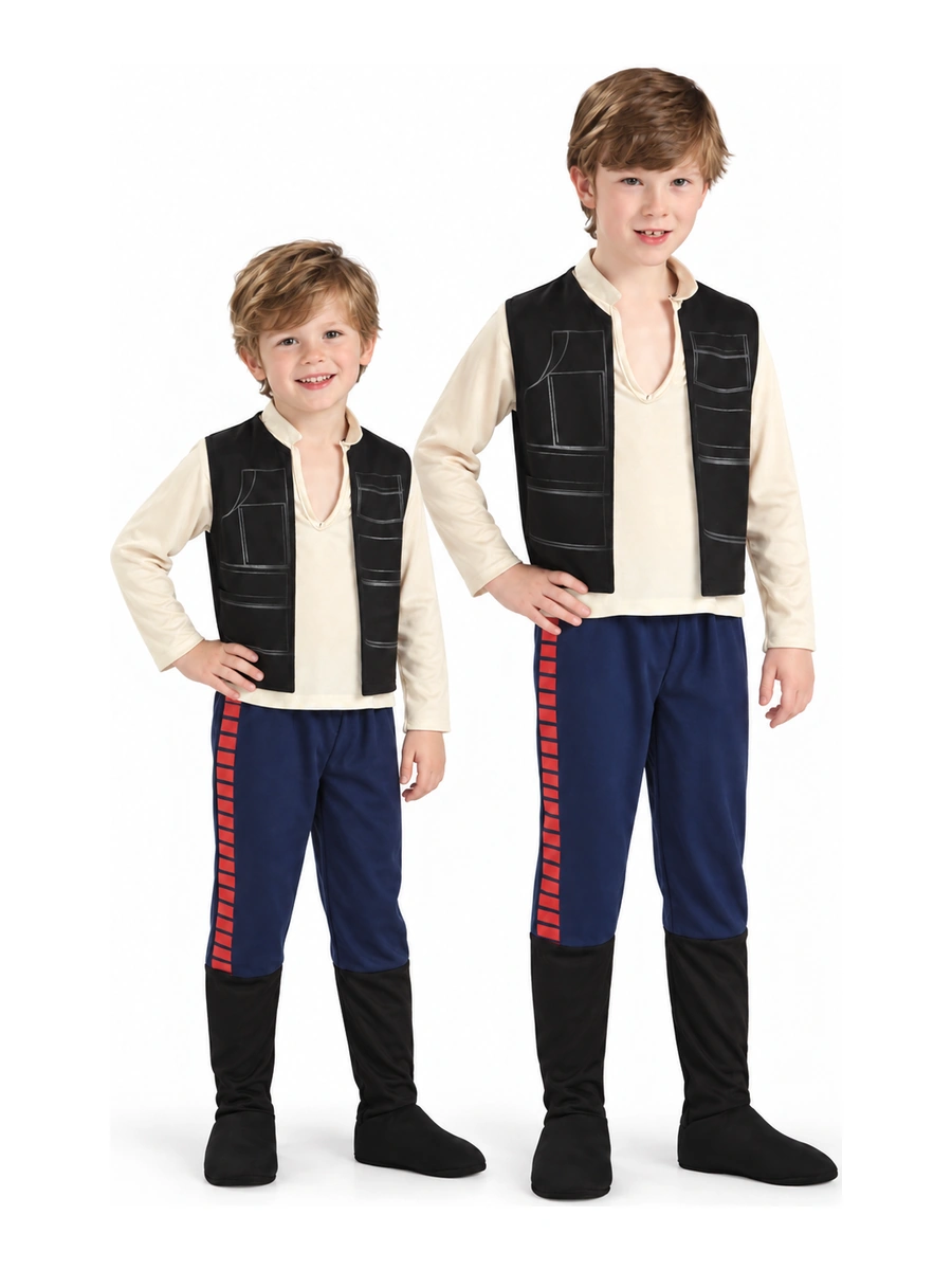 Due bambini con il costume Han Solo Star Wars Rubies