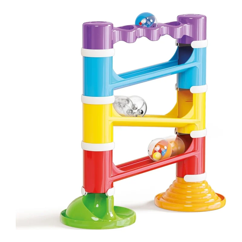 Pista Migoga Tower Sound montata con tre grandi biglie sonore