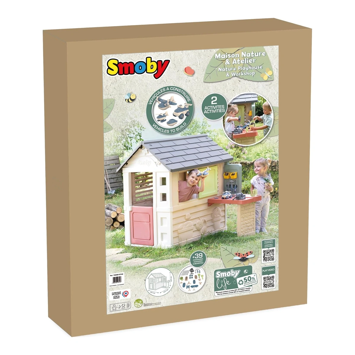 Confezione Smoby Life Natura con banco da lavoro e accessori