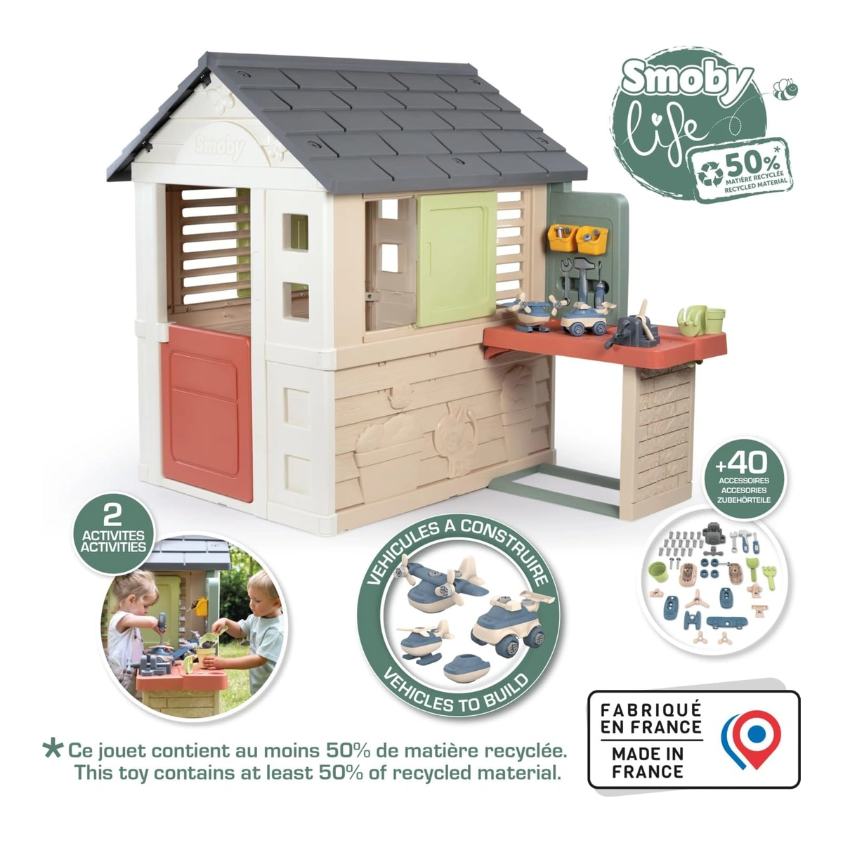 Presentazione Smoby Life Natura con laboratorio, accessori e materiale riciclato